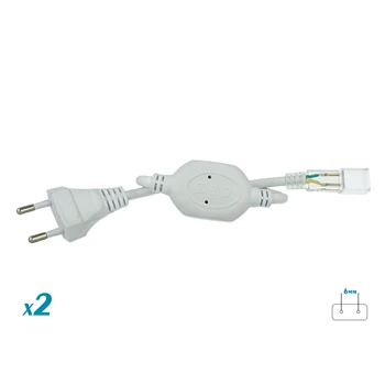 

LEDLUX CL2202206 2 PCs plug power adapter transformer rectifier 2 Pin pitch 6mm coil Led adapter 220V Mono color
