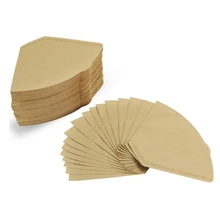 Натуральные бумажные фильтры для кофе, конусное обновление, натуральный коричневый небеленый бумажный одноразовый фильтр, персональный Компостируемый фильтр для кофе