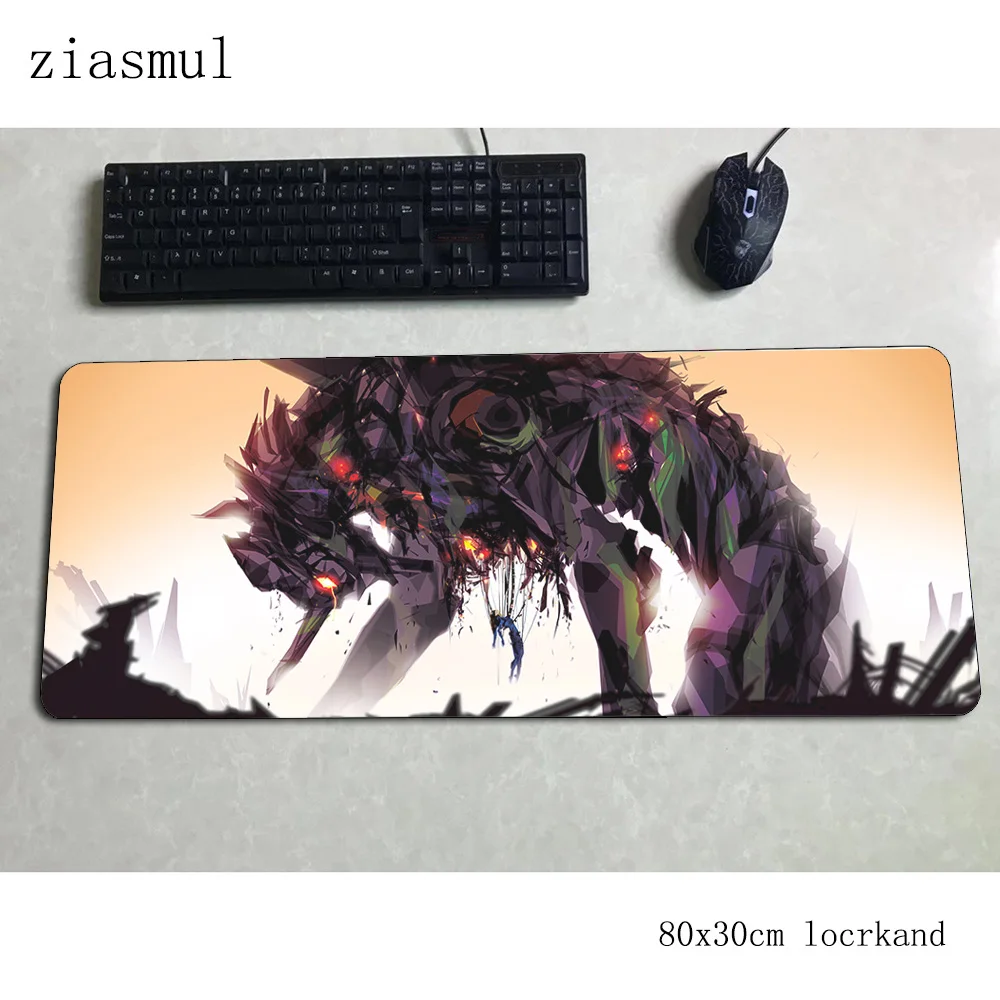 Evangelion Коврик для мыши 80x30 см, Цветные коврики для компьютерной мыши, игровые аксессуары, мультяшный большой коврик для мыши, клавиатура, игры для pc gamer