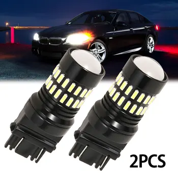 

2pcs 48SMD LED Car Tail Bulb Brake Lights 12V 6000K White Light 3157 3156 3457 4257 3057 Auto Reverse Lamp Signal Light