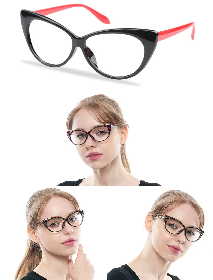 SOOLALA очки для чтения «кошачий глаз» Для женщин солнцезащитные очки для чтения оправа для очков очки с диоптриями+ 0,5 0,75 1,0 1,25 до 4,0