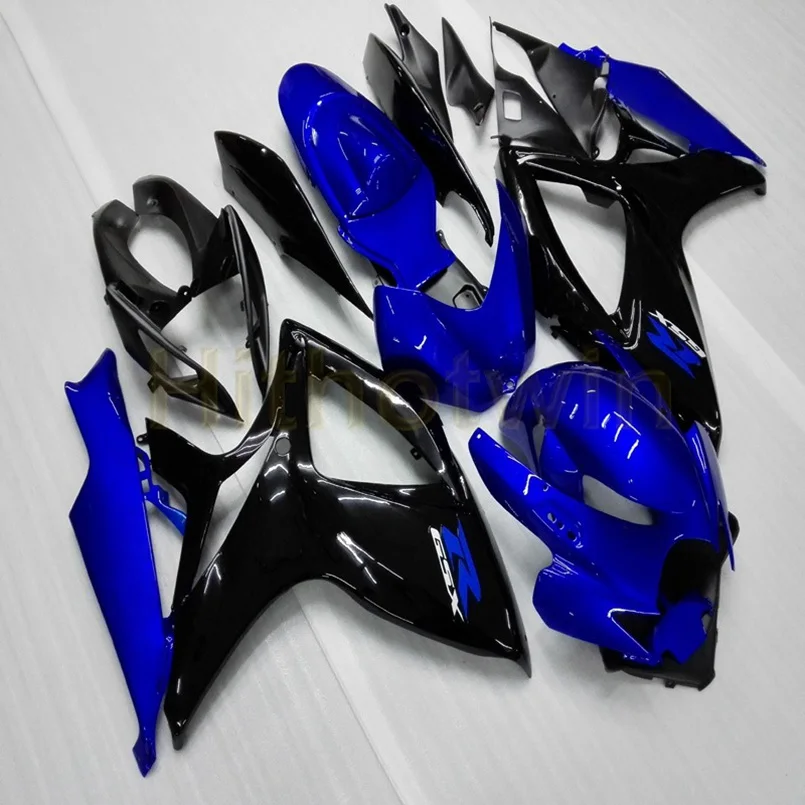 Пользовательский капот мотоцикла для GSX-R600750 2006-2007 K6 ABS пластик обтекатель литья прессформы глянцевый черный - Цвет: G