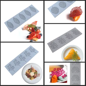 

Coral/Feather/Leaf Design Lace Mat Cake Mold Sugar Craft Silicone Pad Fondant Moulds Cake Decorating Tools Baking Accessories