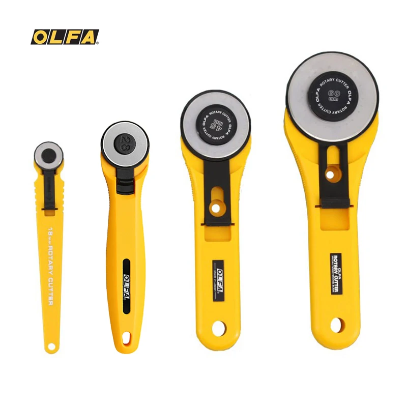 

OLFA RTY-1/G 28MM / RTY-2/G 45MM / RTY-3/G 60MM / RTY-4 18MM Rotary Cutter Knife Multipurpose Utility