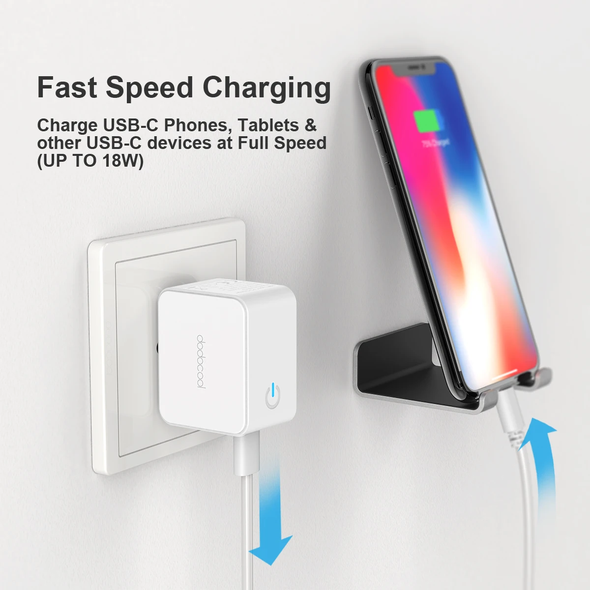 Dodocool 18 Вт usb type-C настенное зарядное устройство переносной адаптер с доставкой питания для iPad Pro/iPhone XS XR XS MAX/Switch
