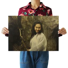 [B41] западное путешествие 05 Ностальгический ретро плакат из крафт-бумаги экран для помещений кафе декоративная живопись