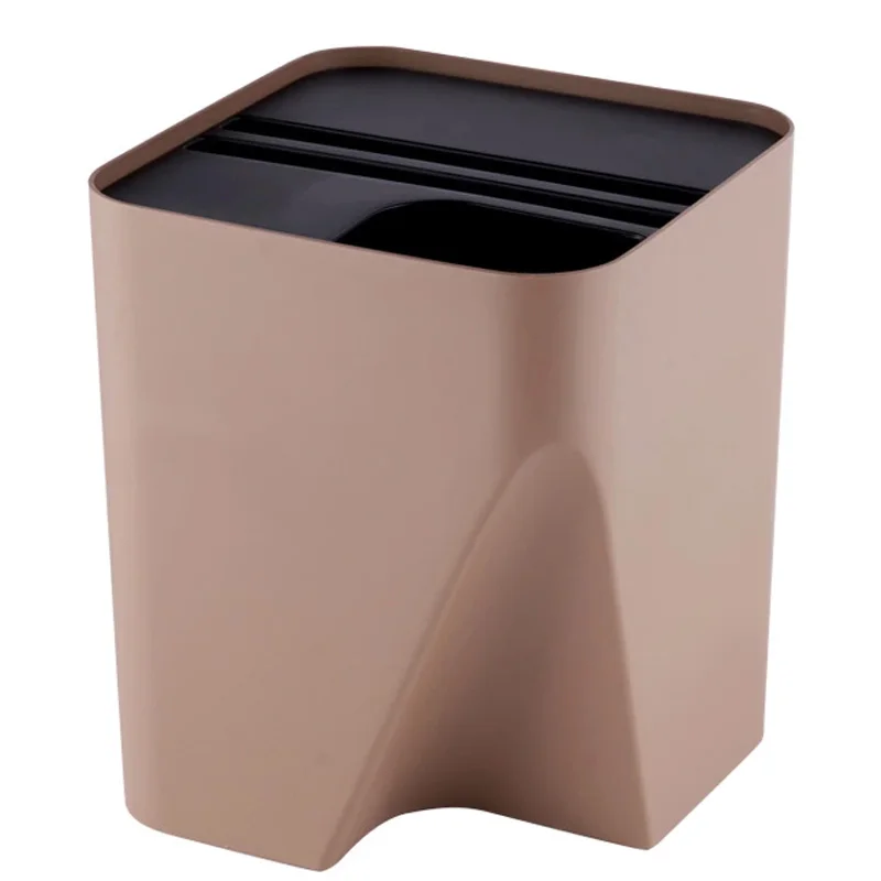 1PCS Plastic Trash Can Stack Recycling Bin Waste Separation System Stacking Bins Waste Bin for Kitchen Bathroom Living Room