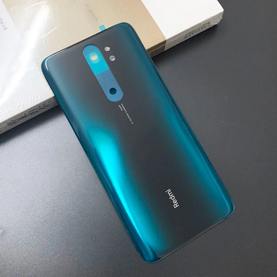 blue Оригинальное стекло для Xiaomi Redmi note 8 pro задняя крышка батарейного отсека дверной чехол задняя крышка корпуса note 8pro Крышка батарейного отсека - Цвет: blue