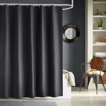 

Waterproof Mildew Shower Curtain Solid Color Shower Curtain Bathroom Curtain Imitation linen Shower Curtain D40