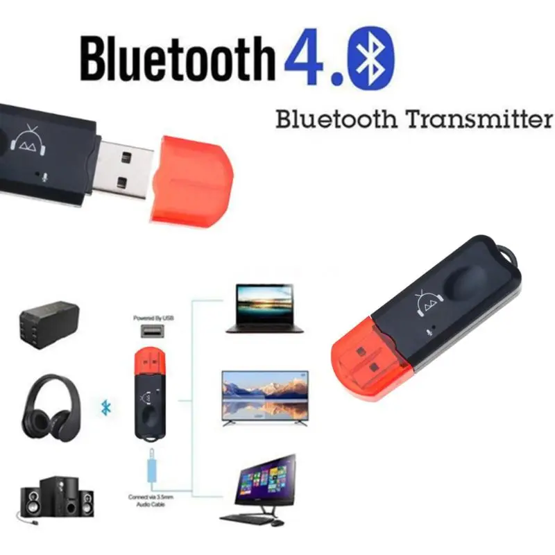 USB Bluetooth Receiver Wireless Stereo Audio Adapter with Microphone for Car MP3 Player Speaker Transmitter Accessories | Автомобили и