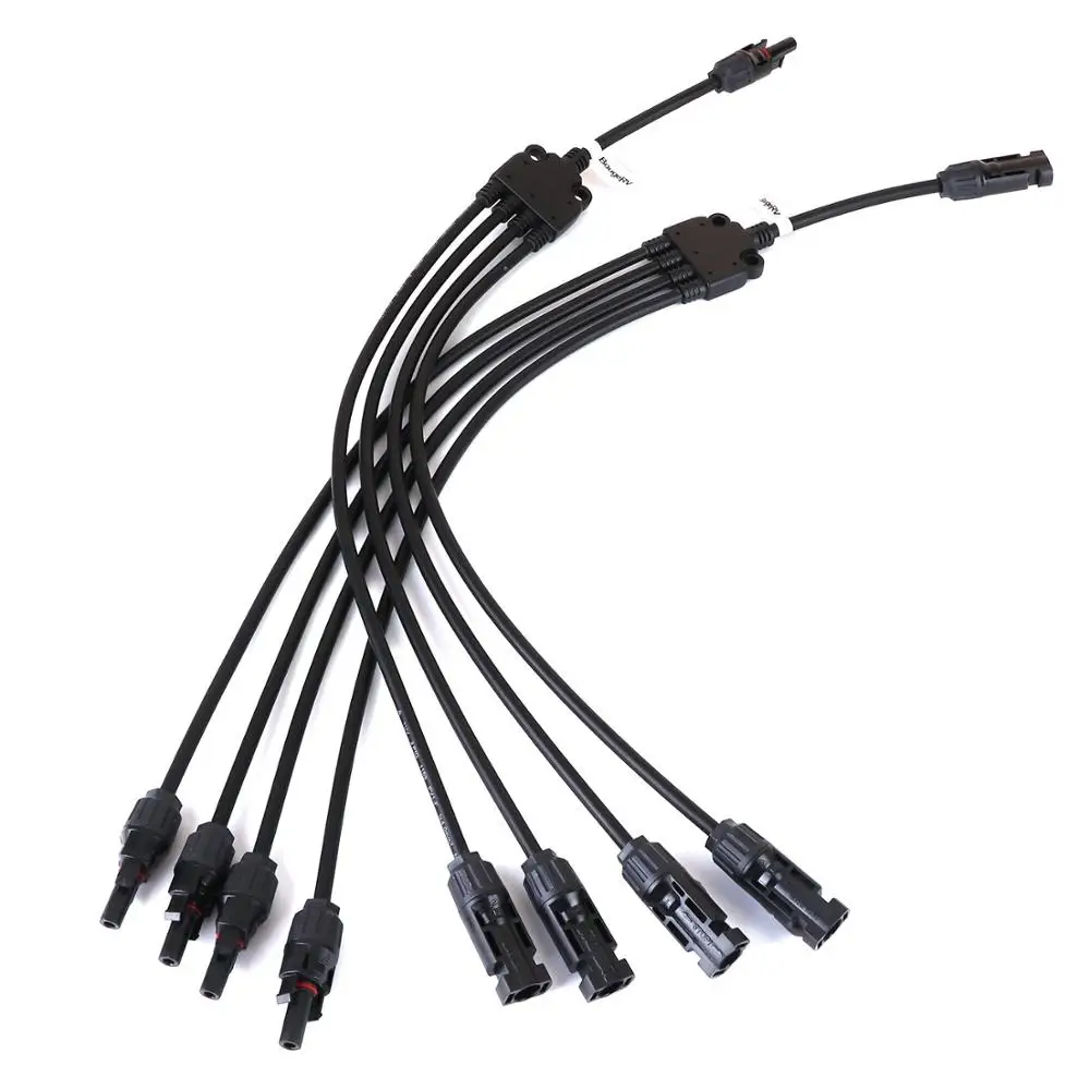 100 штук 30A Панели солнечные MC4 Conectores IP67 1000V DC MC4Y-B4 4 Pin Водонепроницаемый разъем мужского и женского пола Солнечный Кабель