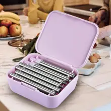 Многоразовые столовые приборы набор из нержавеющей стали складные ложка и вилка соломы для путешествий кемпинга