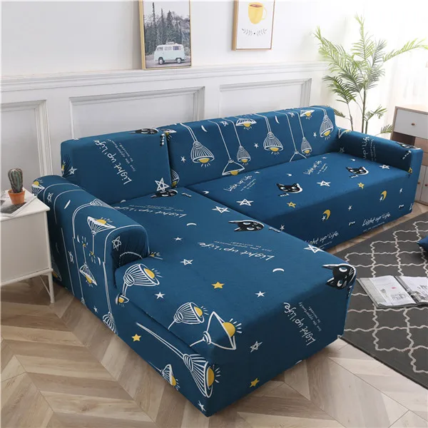 1/2 шт. геометрический чехол для дивана, набор эластичных чехлов для дивана в форме L, секционный угловой шезлонг, диван - Цвет: Color 15