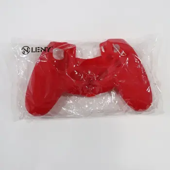 

Newest black blue red Soft Silicone Rubber Gel Skin Non-slip Case Cover for PS4 Controller