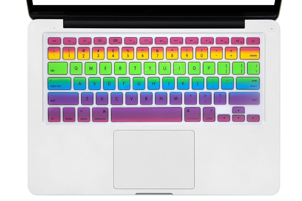 Gradient Rainbow HRH наклейка Радужная силиконовая клавиатура США Крышка клавиатуры протектор кожи для Mac book Pro 1" 15" 1" Air retina - Цвет: Gradient Rainbow