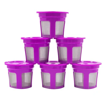 

6 Pack Reusable K Cups for Keurig 2.0 Coffee Makers,Universal Refillable Cups,Coffee Reusable Filter for Keurig