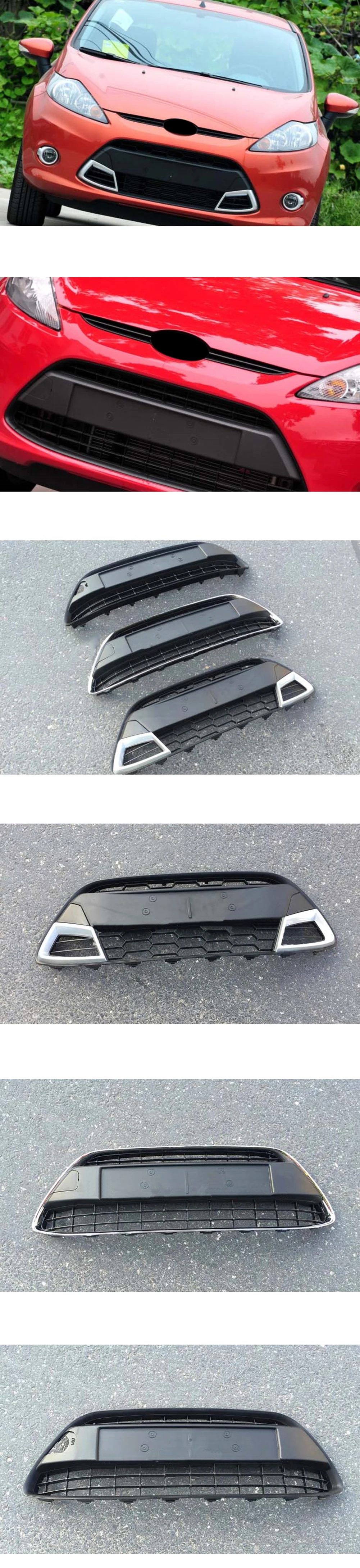 Решетка переднего бампера нижняя подходит для Ford Fiesta 2009 2010 2011 2012 хэтчбек седан