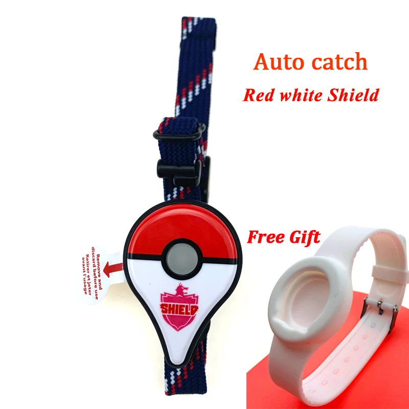 Автоматический захват для Pokemon Go Plus, Bluetooth браслет, браслет, часы, аксессуары для игр, для shand, для Pokemon GO Plus, умный Браслет - Цвет: Red White Shield