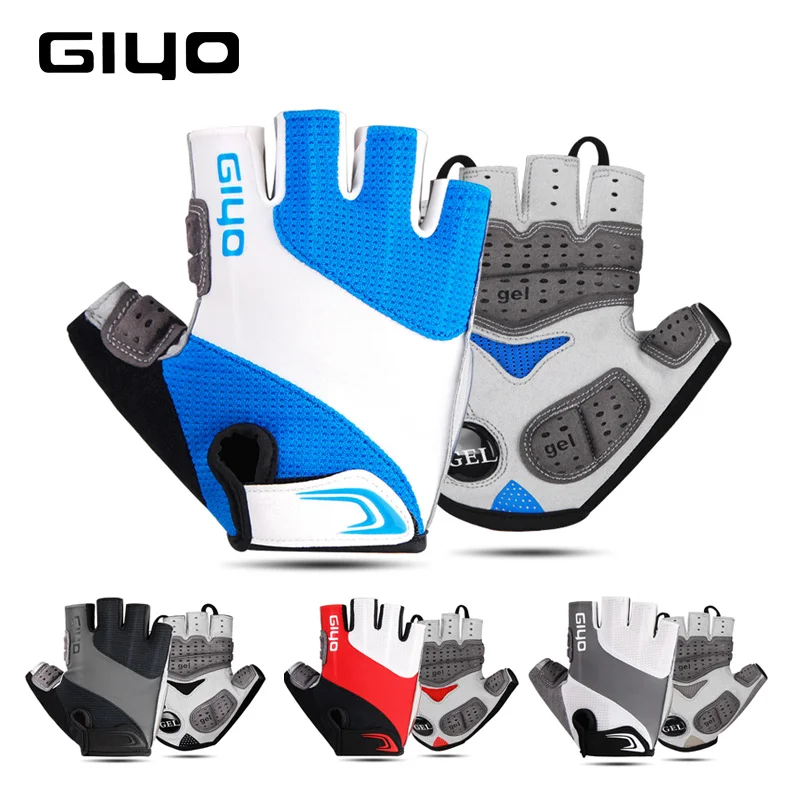 GIYO Половина Finger велосипед, перчатки, гель, дышащие, не скользят, Спорт на открытом воздухе перчатки для Для мужчин Для женщин MTB шоссейные велосипеды езда на велосипеде перчатки