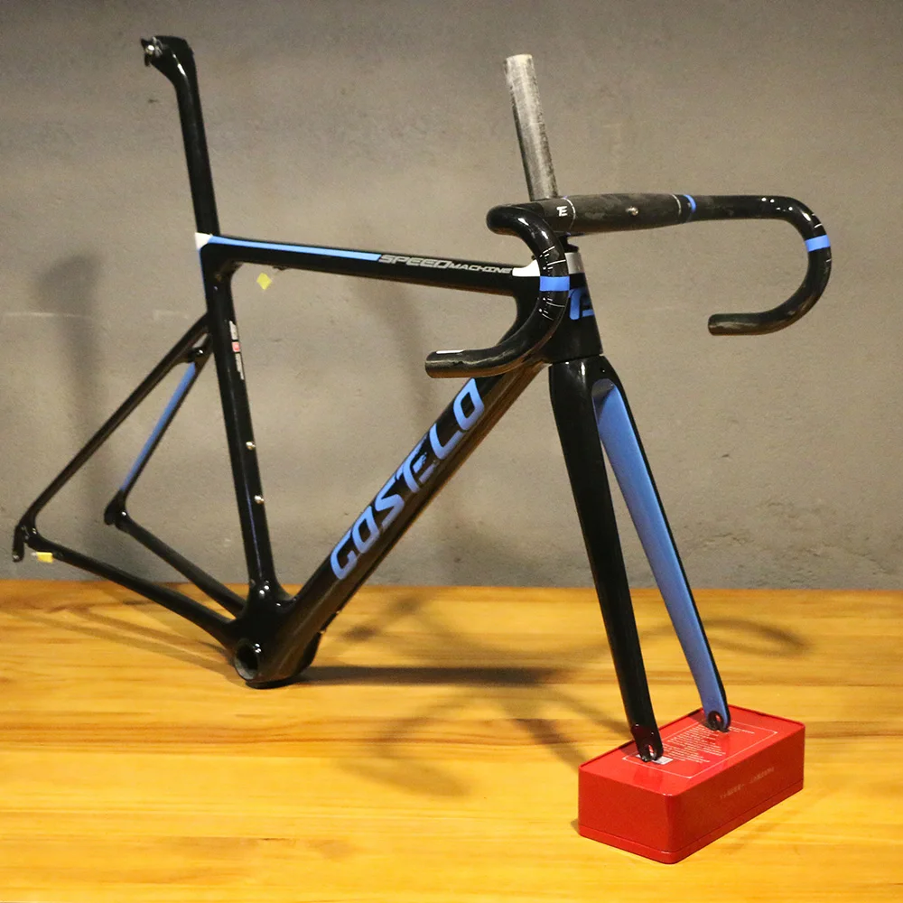 Clearance 2019 disc Costelo Speedmachine1.0 carbon fiber road bike frame with handlebar bicicleta frame carbon fiber bicycle frame fork 1