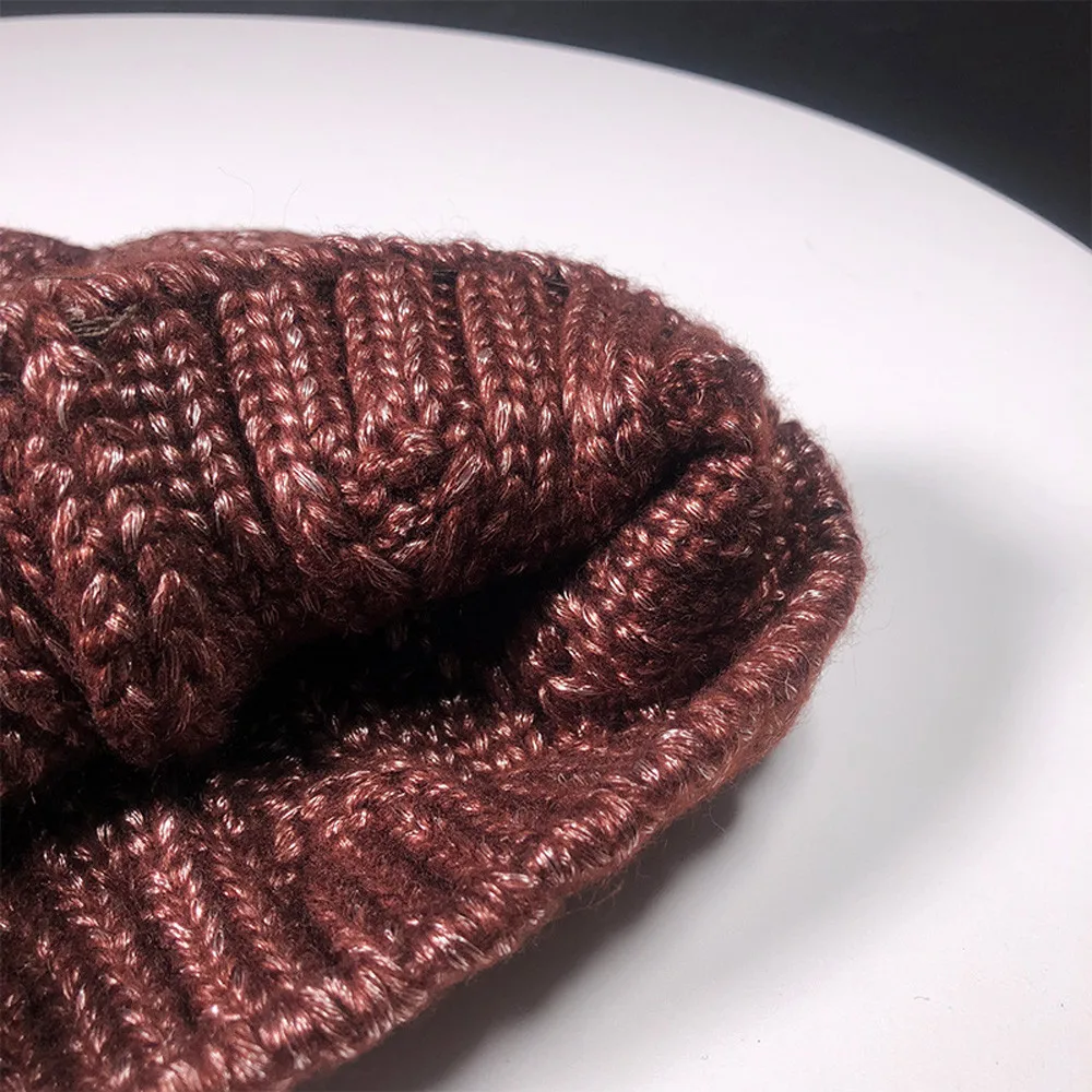 Новая Мода Унисекс Skullies Beanies Зимние шапки для мужчин и женщин, теплые уличные шапки, Вязанные шерстяные шапки, шапка