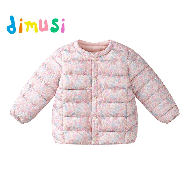 DIMUSI/зимняя детская куртка для девочек Теплые Кофты маленьких детей Одежда