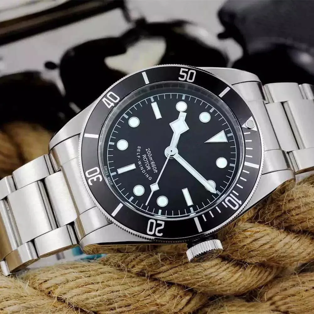Stainless Steel aaa Luxury Brand Automatic Mechanical Black Bay PELAGOS MONTRES Mens Watch Designer Watches Wristwatches - Цвет: 3