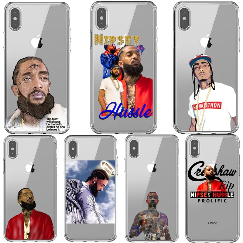

Rapper RIP Nipsey Hussle phone Case For iPhone XS XR XS MAX Case TPU Silicone Cover For iPhone SE 5 5S 6 6SPlus 7 8 Plus Cases