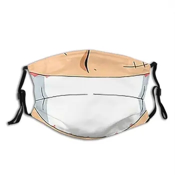 

One Piece Luffy Smile Face Non-Disposable Face Mouth Mask Pattern Anti Dust Protection Mask Mouth Muffle with Filters