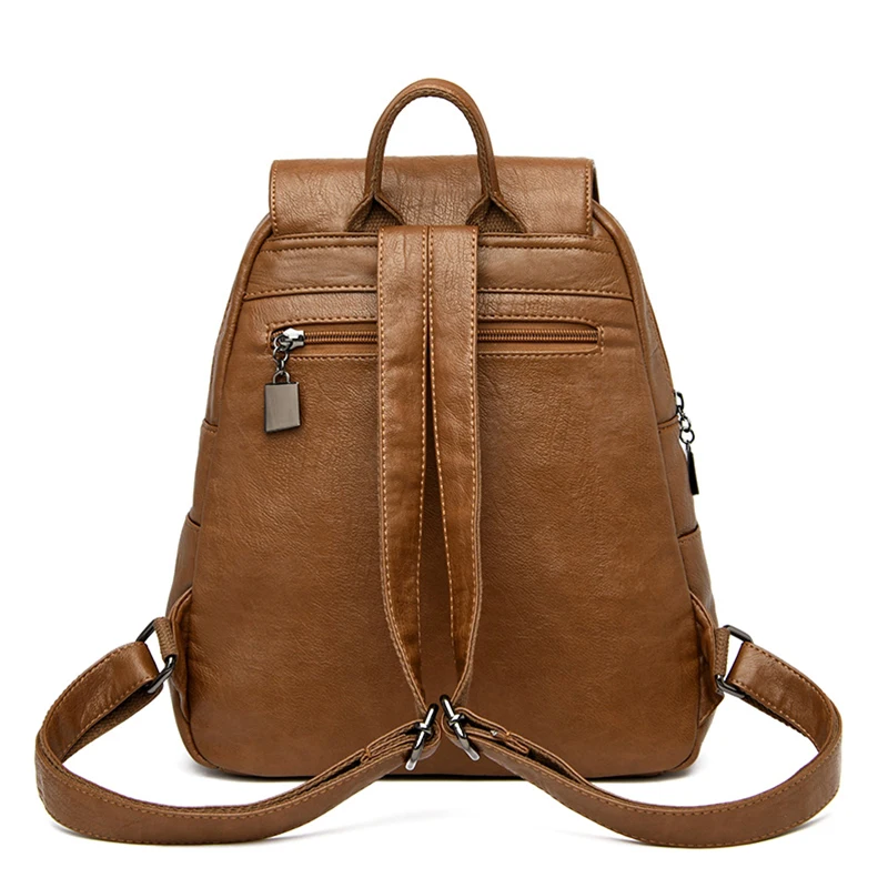 High Quality Leather Backpack Woman New Arrival Fashion Female Backpack String Bags Large Capacity School Bag Mochila Feminina