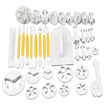 

37pcs Sugar Cake Mold Suit Baking Tools Flower Sugar Cookie Fondant Cake Embossed Mold Plastic Baking Set