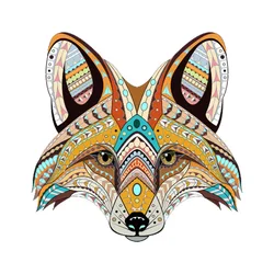 Novo colorido charme raposa quebra cabeça de madeira 3d diy a3 a4 a5 pop bloco alienígena animal jogo de quebra cabeça 100 200 300 grama para crianças caixa de presente da criança