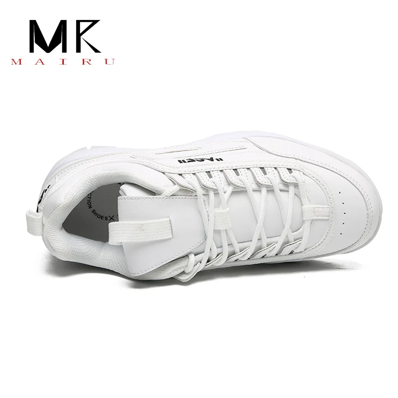 Женские кроссовки модные белые кроссовки на платформе женская брендовая массивная Женская обувь в повседневном стиле кожаная спортивная обувь Chaussure Femme