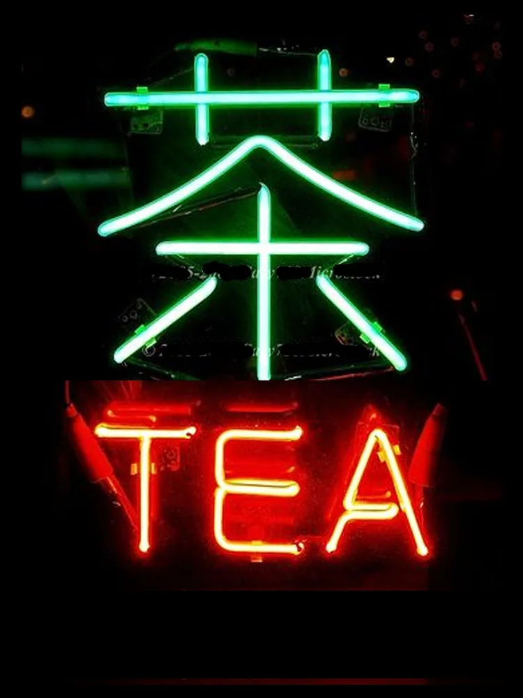 

Neon Sign Chinese tea word WINDOW CHA club Lamp Handcrafted real glass resterant light Hotel custom coffee Impact Attract light