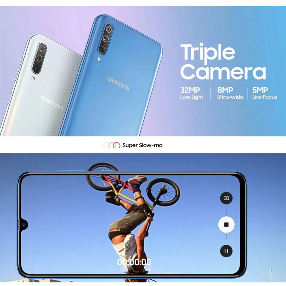Samsung Galaxy A70 A7050 смартфон с 6 7 дюймовым дисплеем восьмиядерным процессором Snapdragon 675