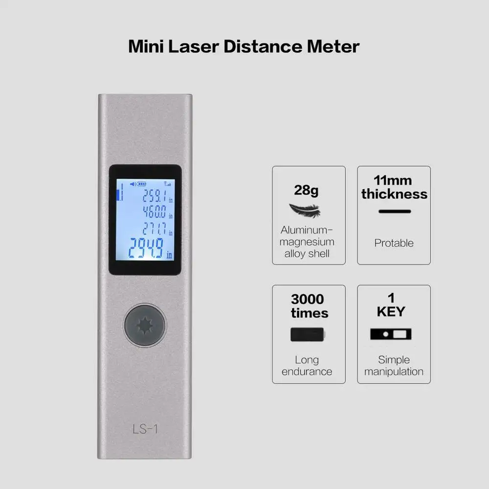 LS1 40m Mini Digital Handheld Laser Distance Meter Rangefinders Diastimeter Area Volumn Range Finder Pen Length Measure Tools