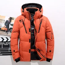 Высококачественная Мужская зимняя куртка, толстая зимняя парка, пальто на белом утином пуху, мужская куртка, ветровка, бренд Tace& Shark, пуховик