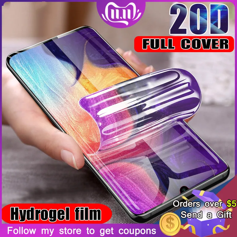 Гидрогелевая пленка 20D для Samsung Galaxy A51Note 20 A50 A30 A20 A70 A80 A60 A40S A10S A10E A20E мягкая защитная