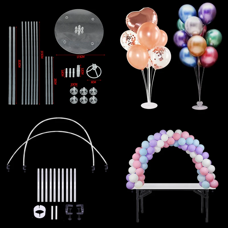 

Balloon Accessories PVC Balloon Stand Holder Air Ballons Globes Sticker for Birthday Wedding Party Balloon Arch Decoration