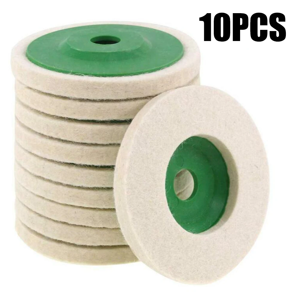 4/5/6/7 Inch Wool Polishing Wheel Buffing Pads Angle Grinder Wheel Felt Polishing Pad Disc For Metal Marble Glass Ceramics 3x 100mm wool buffing wheel pads for angle grinder felt polishing discs for glass scratch and stainless steel grinding