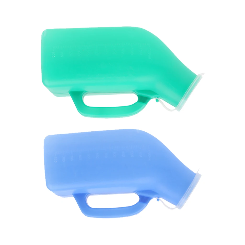 2Pcs Males Urine Containers Toilet Bucket Chamber Hospital Pee Potty with Lid/Mobility & Daily Living Aids/Bedpans & Urinals