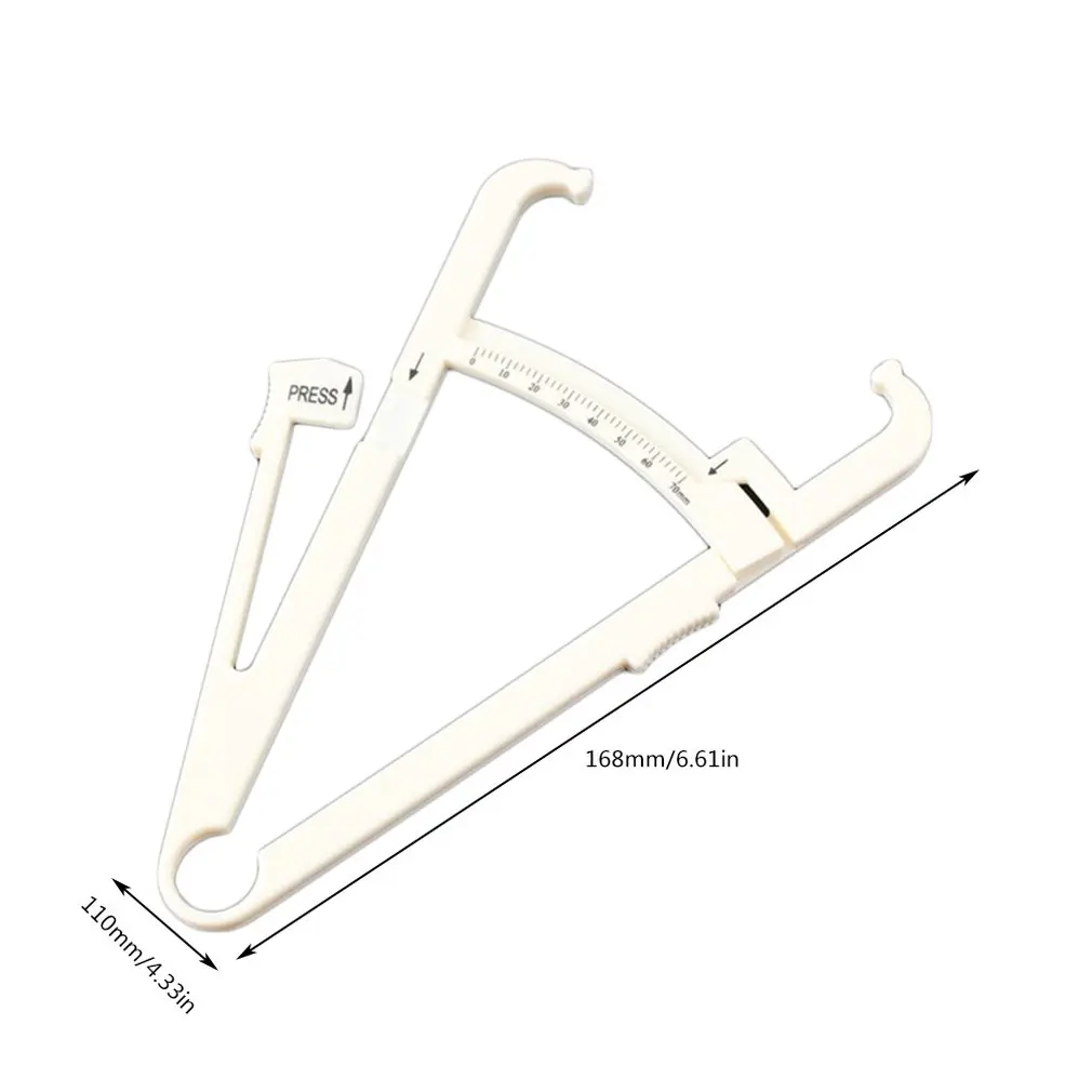 Fat Caliper Body Measuring Ruler Fitness Slimming Tester Fat Clip Fat Tongs Body Fat Monitor