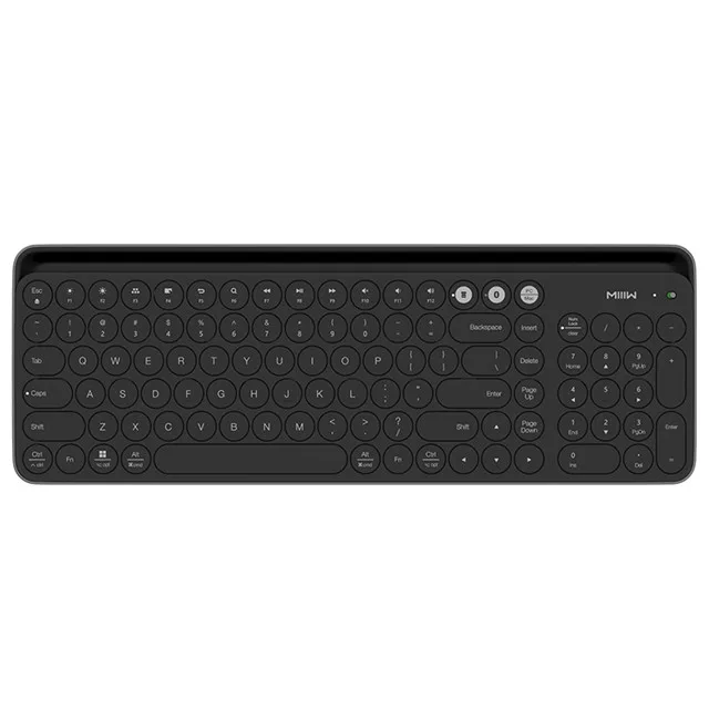 Black Xiaomi Miiiw Bluetooth Двухрежимная клавиатура беспроводное соединение 104 клавиш 2,4 ГГц многофункциональная совместимая Беспроводная портативная клавиатура - Цвет: Black