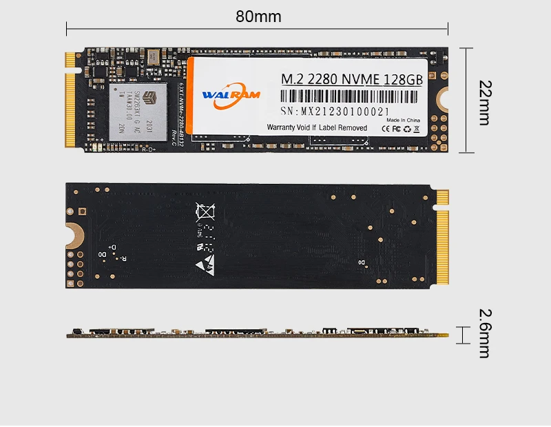 Walram M.2 SSD 128GB 256GB 512GB 1TB SSD 2TB hard Drive M2 ssd m.2 NVMe pcie SSD Internal Hard Disk For Laptop Desktop MSI best ssd internal hard drive