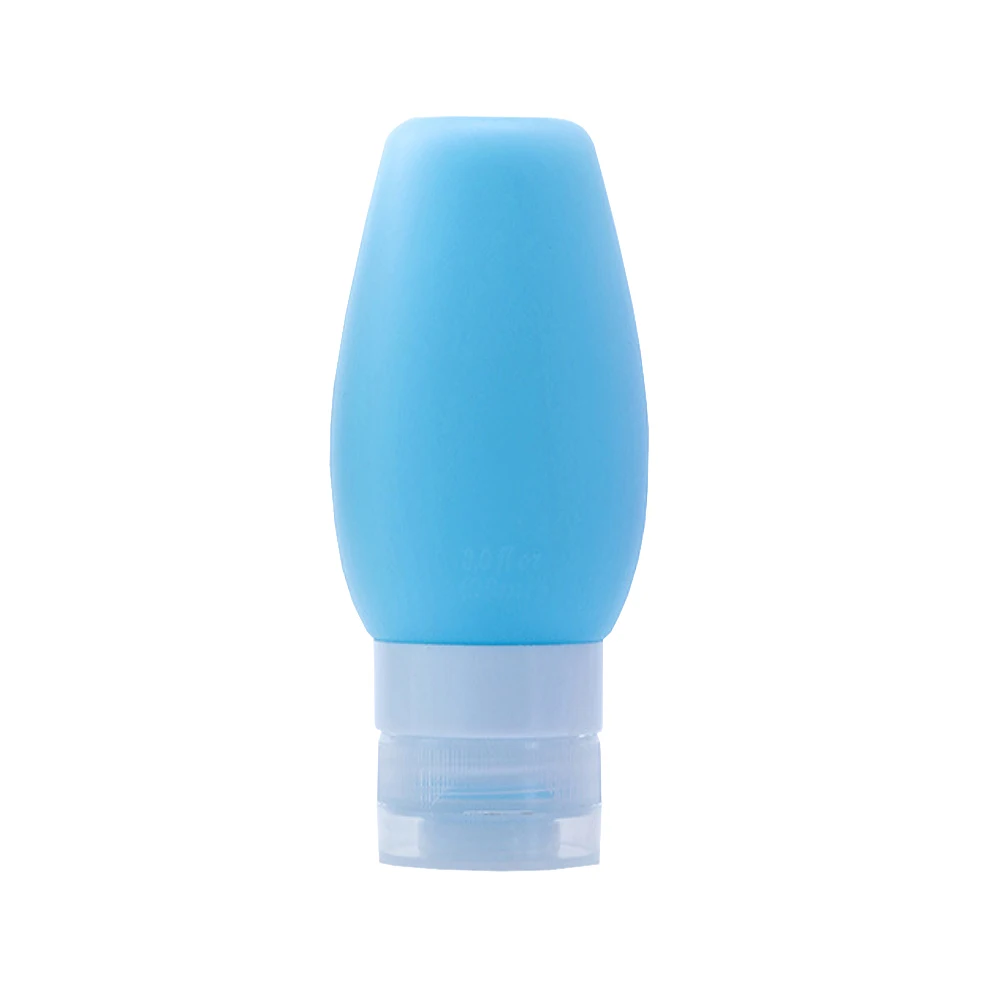 

Travel Bottles Leak Proof BPA Free Silicone Cosmetic Travel Size Toiletry Containers for Shampoo Lotion Soap 1pc Blue