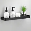 Bathroom Shelf Wall Shelves Shelf Aluminum Black Bathroom Corner Shelf Wall Mounted Black Aluminum Kitchen Storage Holder ► Photo 3/6