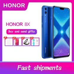 Honor 8x Глобальный Встроенная память 6,5 ''полный экран ОТА обновление Восьмиядерный отпечаток пальца 3750 мАч батарея двойной назад 20MP камера