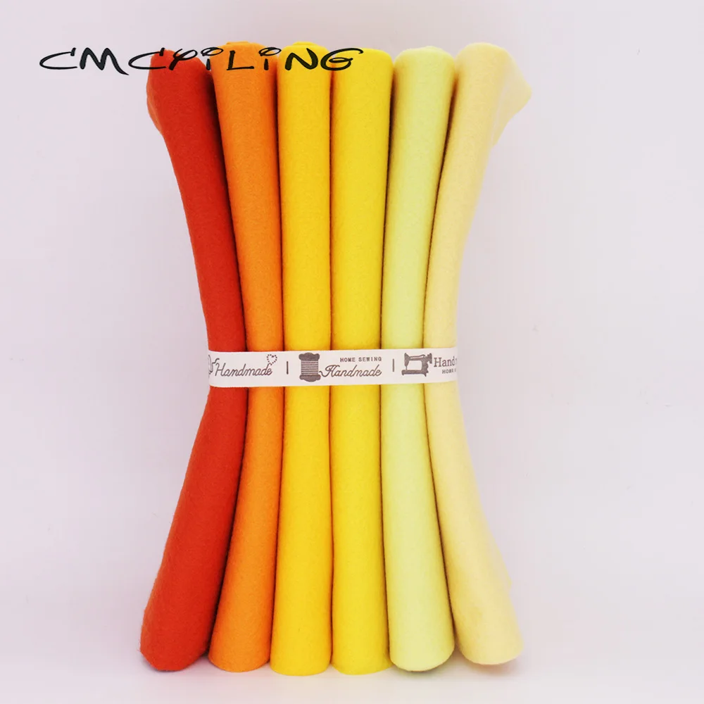 CMCYILING 25 см x 28 6 шт./лот Лоскутная мягкая войлочная ткань для - Цена: 473,47 руб. / набор