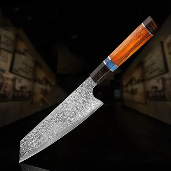 

Damascus Steel Knife Octagonal Handle Cut Pay Knife Chef Knife Slice Cut Meat Sashimi Sushi Cooking Knife