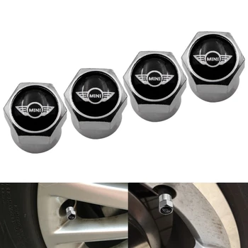

4pcs car accessories wheel tire parts Valve stem plugs cover for BMWs MINI Coopers One S R50 R53 R56 R60 F55 F56 car styling